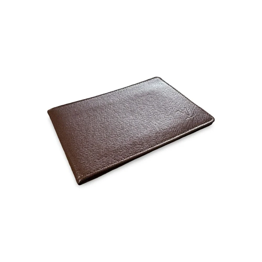 Louis Vuitton Never used Brown Taiga Leather Card/ID Holder